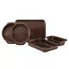 5pc Nonstick Bakeware Set Chocolate Brown